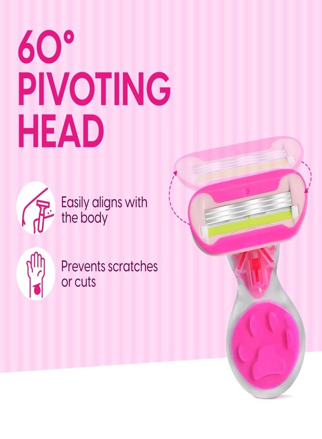 Matra Mini Body Razor with Travel Case - Reusable Razor with 3-Blade, Lubrication & Removable Cartridge for Smooth, Painless Hair Removal - Women's Shaving Kit for Underarms, Hands, Legs, Bikini Line - Image 4